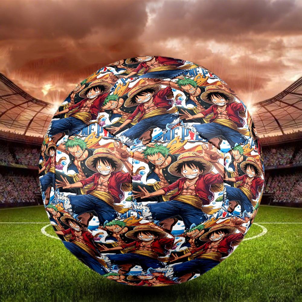 One Piece Print Size 5 Soccer Ball, Standard Match Football for Sports Game and Team Practice, Ideal Gift for Soccer Fans