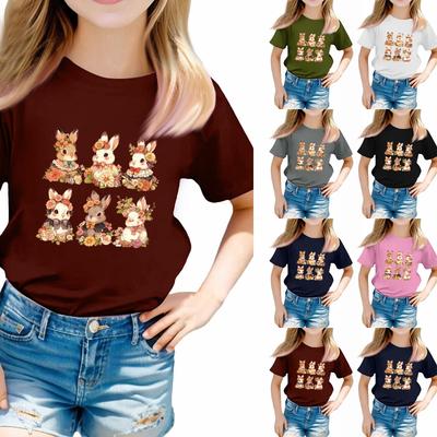 Toddler Girl Boy T-Shirts Kids Top Boys And Girls Printed Short Sleeved T-shirt