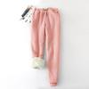 Women's New Winter Solid Color Fleece Large Size Wei Pants Casual Harun Leggings