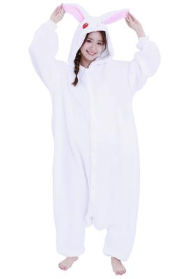 SAZAC Fleece Kigurumi Animal Adult Unisex White Rabbit