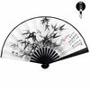Portable Chinese Folding Fan Retractable Cord Ancient Style Hand Fan  Home Ornament