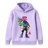 Kids Boys Girls Pullover Hoodie, Stylish Cyberpunk Triangle Head Eye Cartoon Print Casual Long Sleeve Sweatshirt for Children