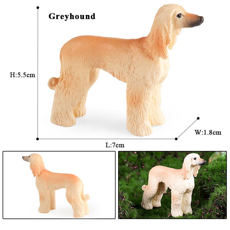 Oenux Dog Animals Model Bulldog Corgi Shiba Inu Husky Pug Schnauzer Chihuahua Puppy Figurines PVC Cute Collection Toy Kid Gift
