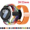 20mm 22mm Magnetic Bracelet for Samsung Galaxy Watch 7/6/Classic/5/4/3 Braided Loop Nylon Strap for Huawei Watch 4/3/GT 5 4 2028