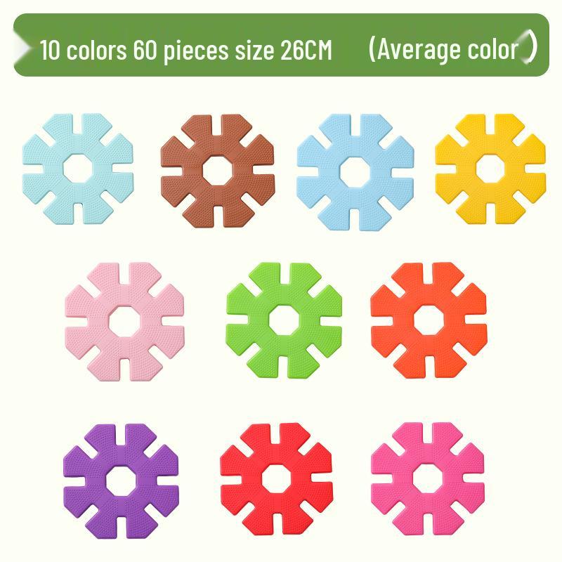 Super Large 26CM Snowflake Plates - Kindergarten Outdoor Construction Game Blocks for Parent-Child Play