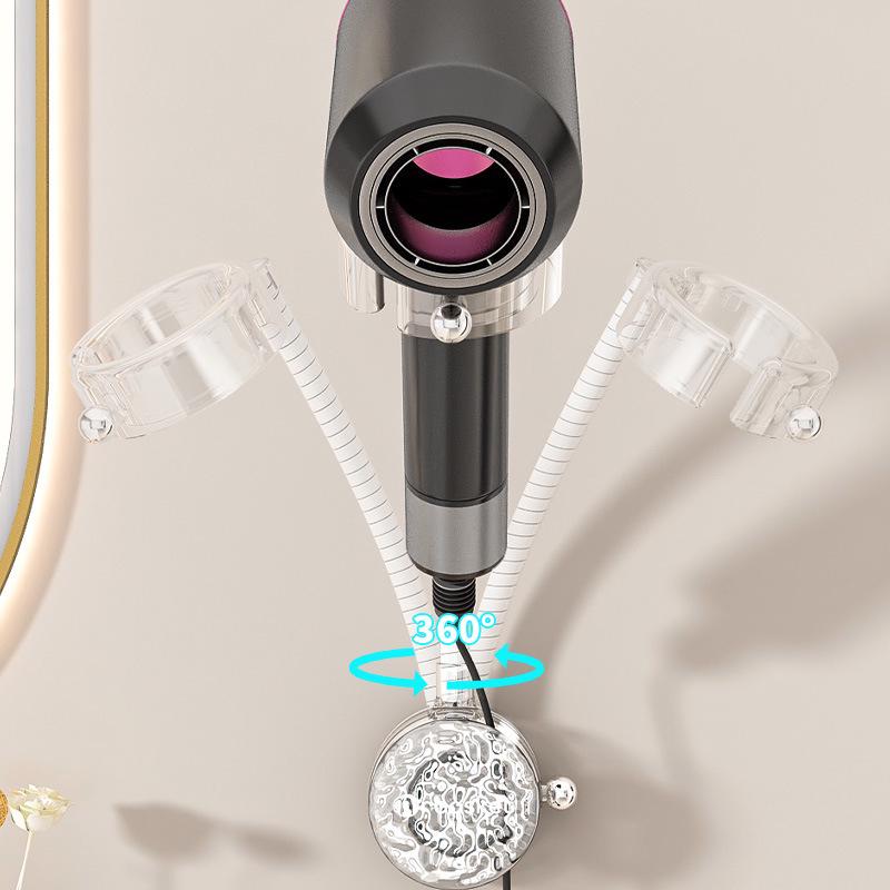 Hands-Free Suction Cup Hair Dryer Holder & Stand – No-Drill Bathroom Rack