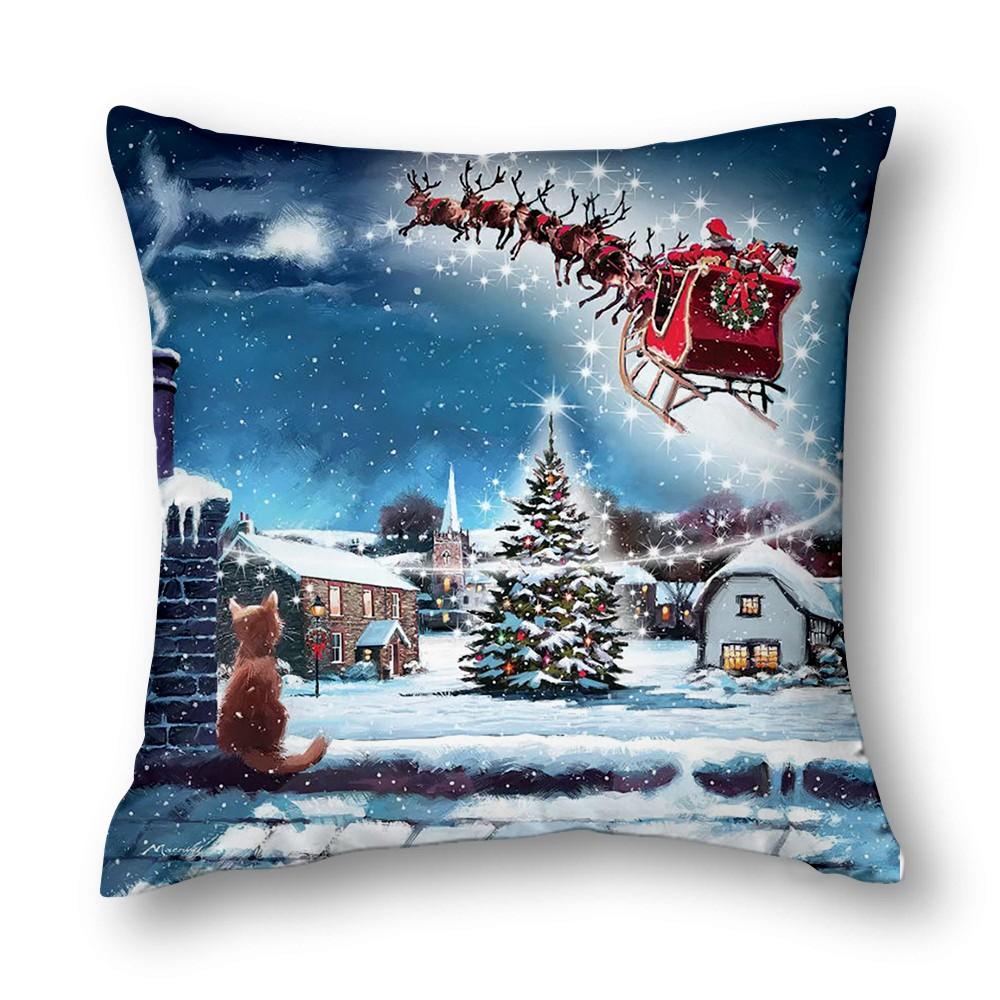 Christmas Decor Cushion Cover Sofa Decor Cushion Cover Bed Decor Pillow Cover Home Decor 40X40 45X45 50X50 60X60Cm