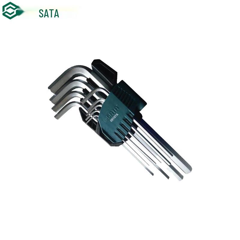SATA 9-Piece Chrome Vanadium Steel Extra Long Hex Key Set