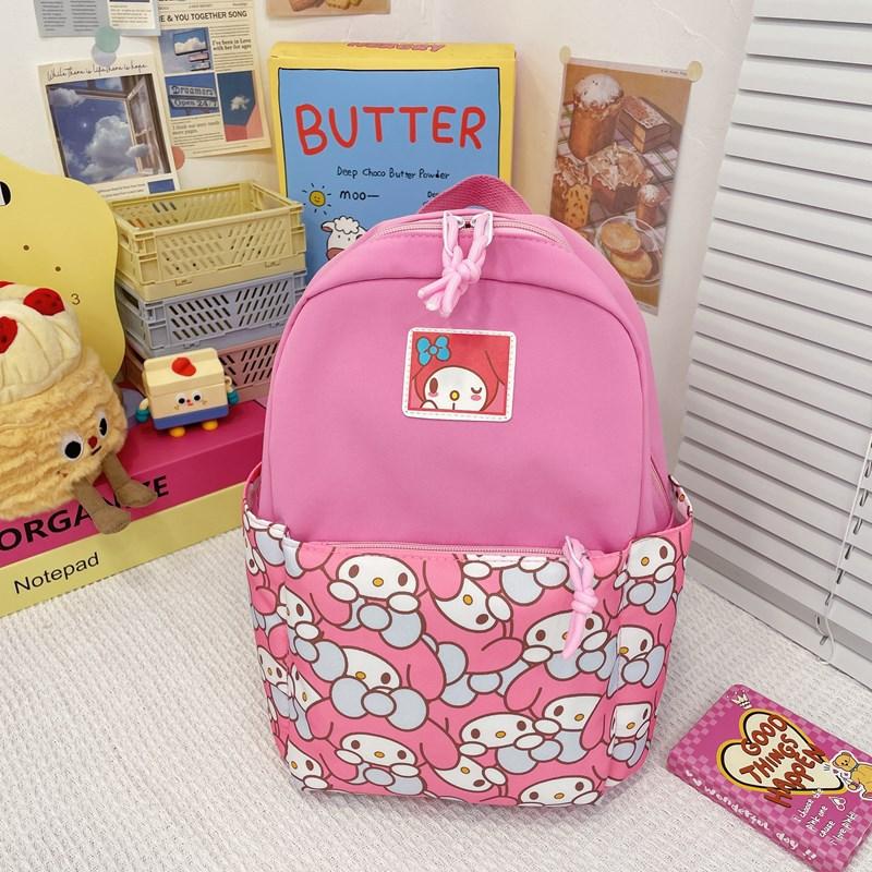 Kindergarten Primary School Students Schoolbag Cartoon Cute Foreign Contrast Color Children'S Backpack Printed Children'S Bag