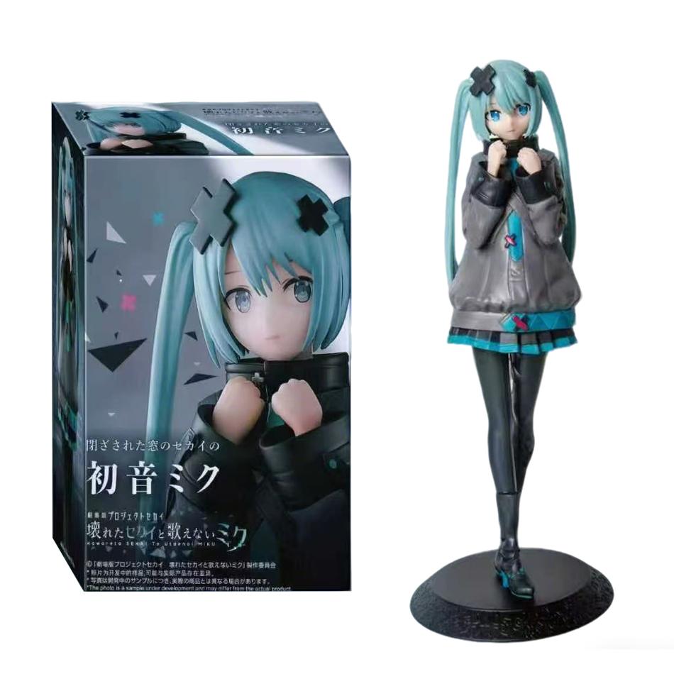 New In Stock Hatsune Miku In A World With Closed Windows Collectible Anime Action Kwaii Miku Figures Model Toys Christmas Gifts