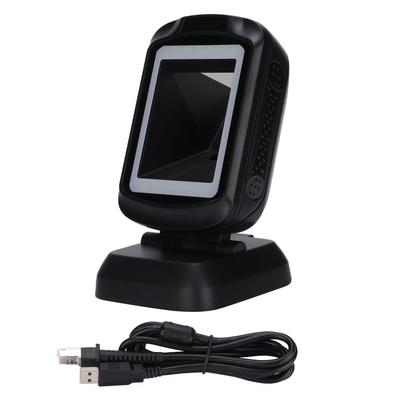 Desktop Barcode Scanner LED Red Light Quick Respond Multiple Languages Switchable 2D Barcode