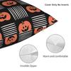 Pillow Case Halloween Pumpkin Striped Geometric Seamless Pattern Comfy  Pillow Cover For Sofa Car Home Decor Funny Pillowcases
