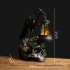 New Halloween Crow Ornament Vintage Desktop Skull Prop Resin Ornament Solar Ghost Day Decoration