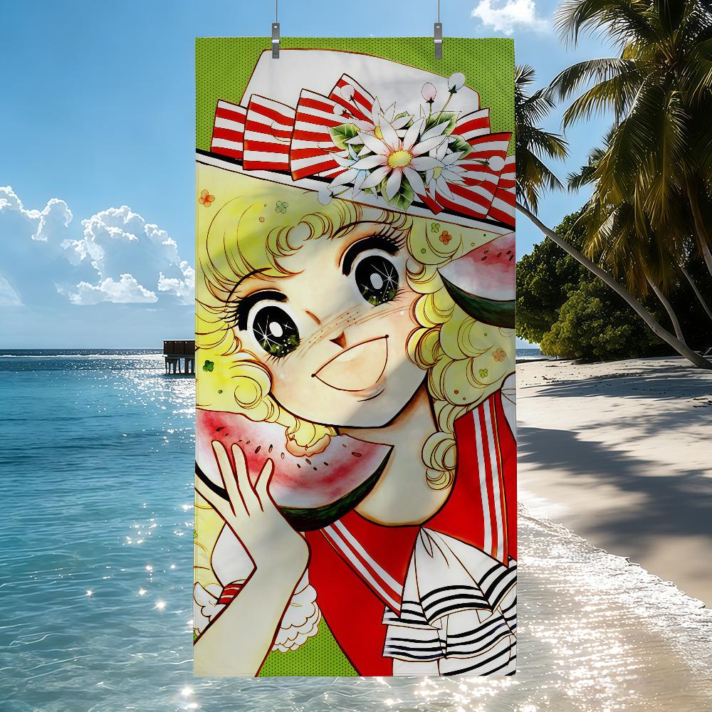 Anime Cartoon Candy Candy kawaii Towel Quick Drying Beach Towels Are Suitable For Swimming Pools Camping Yoga And The Gym