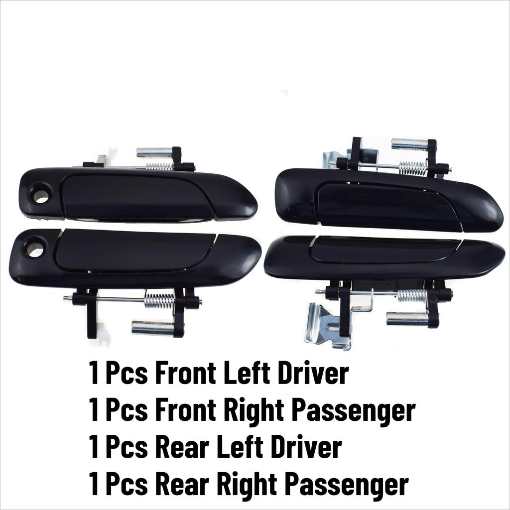 1/2/4 pcs For Honda Fit City Jazz 2002-2008 Black Exterior Outside Car Door Handle Front or Rear Left Driver or Right Passenger