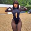Euro-American Fashion Erotic Mesh Bodysuit Set: Sexy, See-through, Tight-fitting Outfit