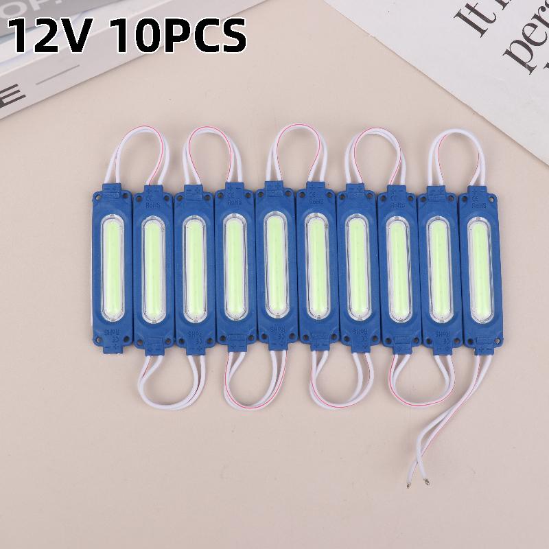 10Pcs/Lot 12V/24V Multicolour Led Modules Cob Light Backlight Shop Banner Waterproof Ip65 Decorations Warm White