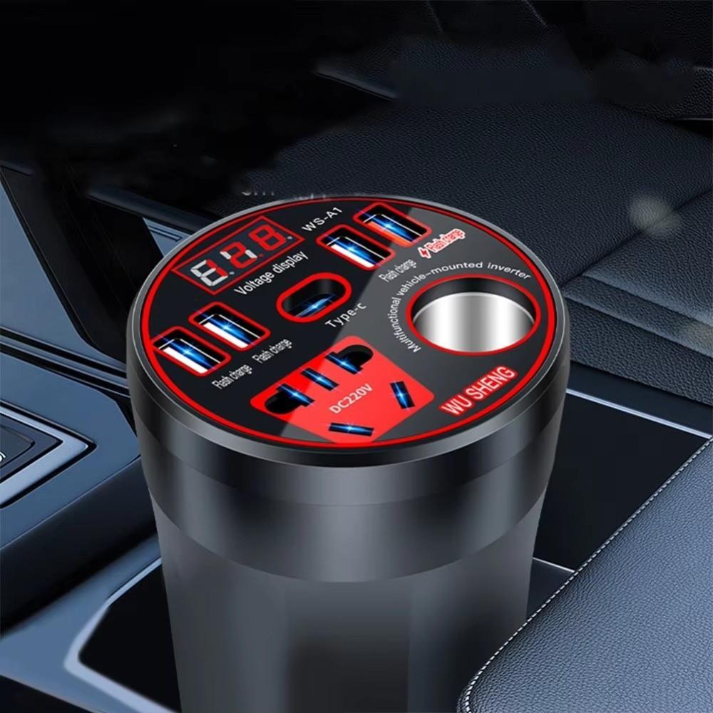 USB/Type C Charger Car Inverter High Power Car Power Converter Multifunction Car Converter Socket