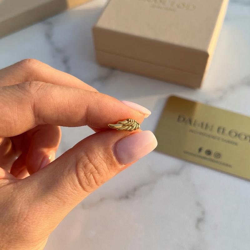 Titanium Wing Flat Back Earring Studs 16G Labret Lip Stud Ear Nose Cartilage Tragus Conch Helix Piercing Jewelry