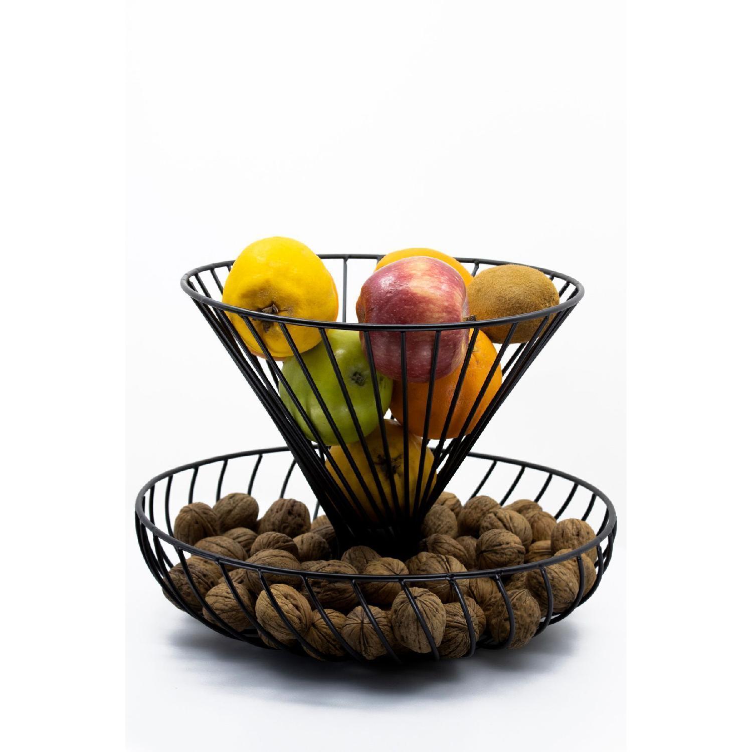 

Funnel Black Fruit Presentation 2 -storey Visual Kitchen Living Room Presentation Basket Color Black чорний