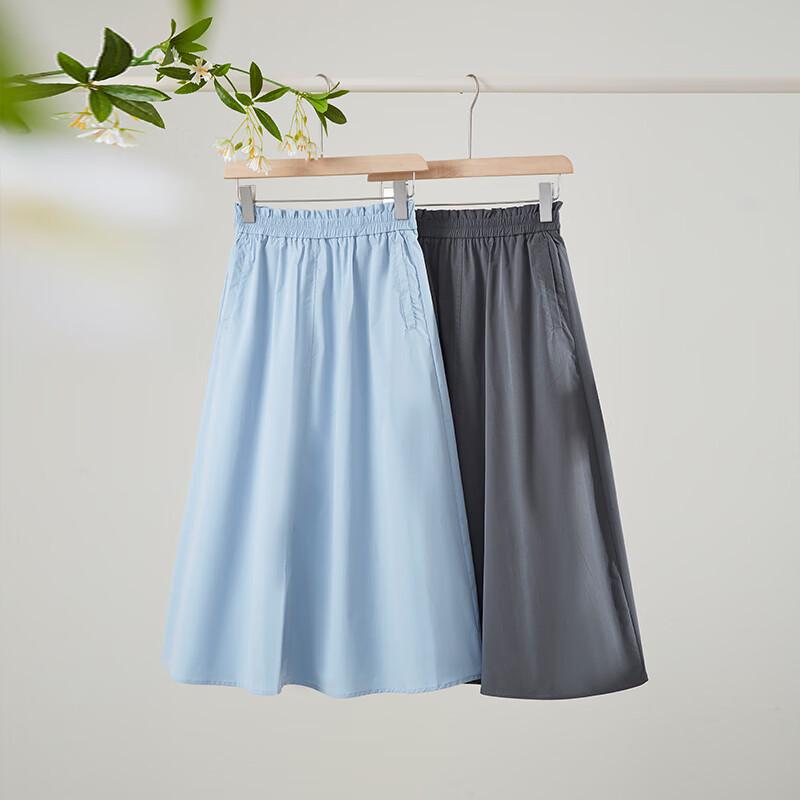 sllsky Women's Cargo A-line Midi Skirt