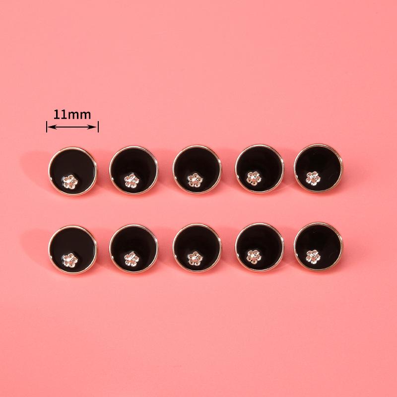 Pearl Button Versatile Round Shirt Button Top Cardigan Shirt Delicate Button Women'S Clothing Decoration