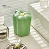 Trash Bin Mini Can Floral Design Press Button One-hand Opening Garbage Creative Flower Shape Desktop Waste for Daily Use Basket