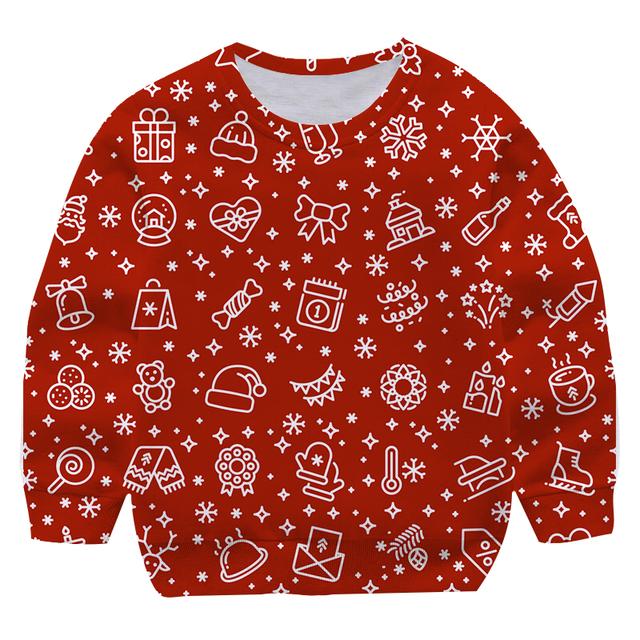 2025 Neues 4-14 Jahre Weihnachts-Hirsch-Sweatshirt für Mädchen und Jungen Große Größe Herbst Cartoon Schneemann Weihnachten Kinder Rundhals Weihnachts-Oberteile