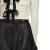 Self-Portrait Color-Block Bow V-Neck Long Sleeve Slim Fit Short Versatile Cardigan Sweater College Style Autumn Winter Layering Knit Top SWF325M01800