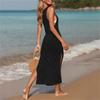 Women's Sexy Hollow Fashion Casual Sleeveless Bikini Tank Dress Sunscreen Beachwear Holiday Wear