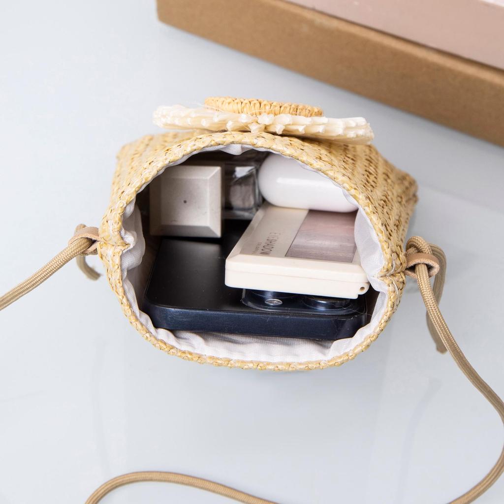 2024 Summer Women's Trendy Straw Woven Shoulder Bag - Stylish Casual Crossbody Phone Bag