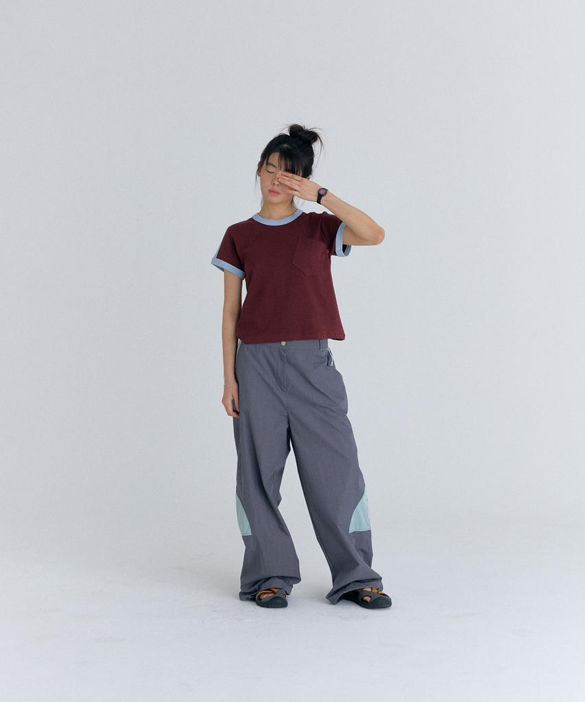 Peulleoti Play Color Pocket T-Shirt In Wine