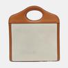 [Pre-Owned] Pocket Bag Two-Tone Canvas And Leather With Detachable Adjustable Shoulder Strap Mini Handbag - Very Good #1SMN1QU