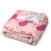 Piglet Pink Pig Super Warm Blanket  Girls Boys Plush Bedding Throws Fashion Outdoor Flannel Bedspread Sofa Bed Cover