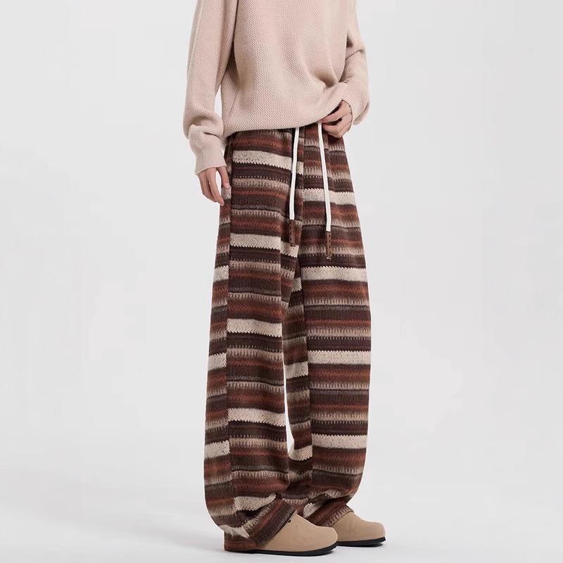 2025 Unisex Retro Gestreifte Wolle Freizeithose - Vielseitige Streetwear-Hose