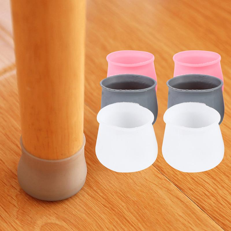 8Pcs Silicone Chair Furniture Leg Feet Cap Cover Protection Table Pad Protector