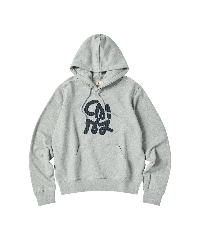 W Applique Sweat Hoodie [Melange]