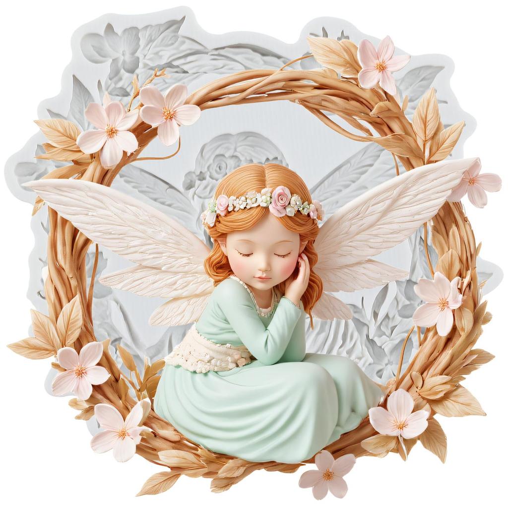 Flower Fairy Silicone Mold Butterfly Fairy Fondant Molds Cake Decorating Tools Cupcake Topper Candy Sugar Craft Gum Paste Polymer Clay