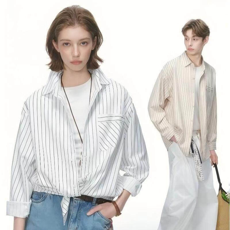 ICH MODE Striped Long-Sleeve Shirt L