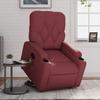 Vidaxl Lift Recliner Massage Chair, Reclining, Wine Red, Eco-Leather
