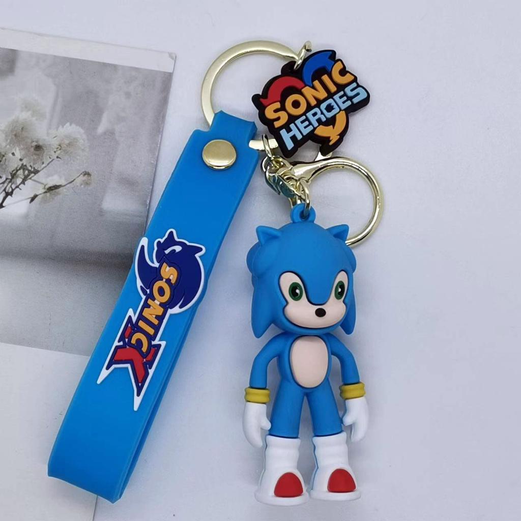 Creative Cartoon Super Mouse Sonic Doll Keychain Couple Bag Car Keychain Accessories Gift Anime Cartoon Frind Kawaii Cute
