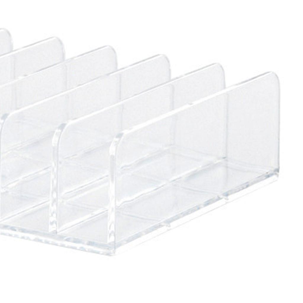 Clear Plastic Makeup Palettes Organizer Divided Sections Cosmetics Stand Rack Holder For Eyeshadows
