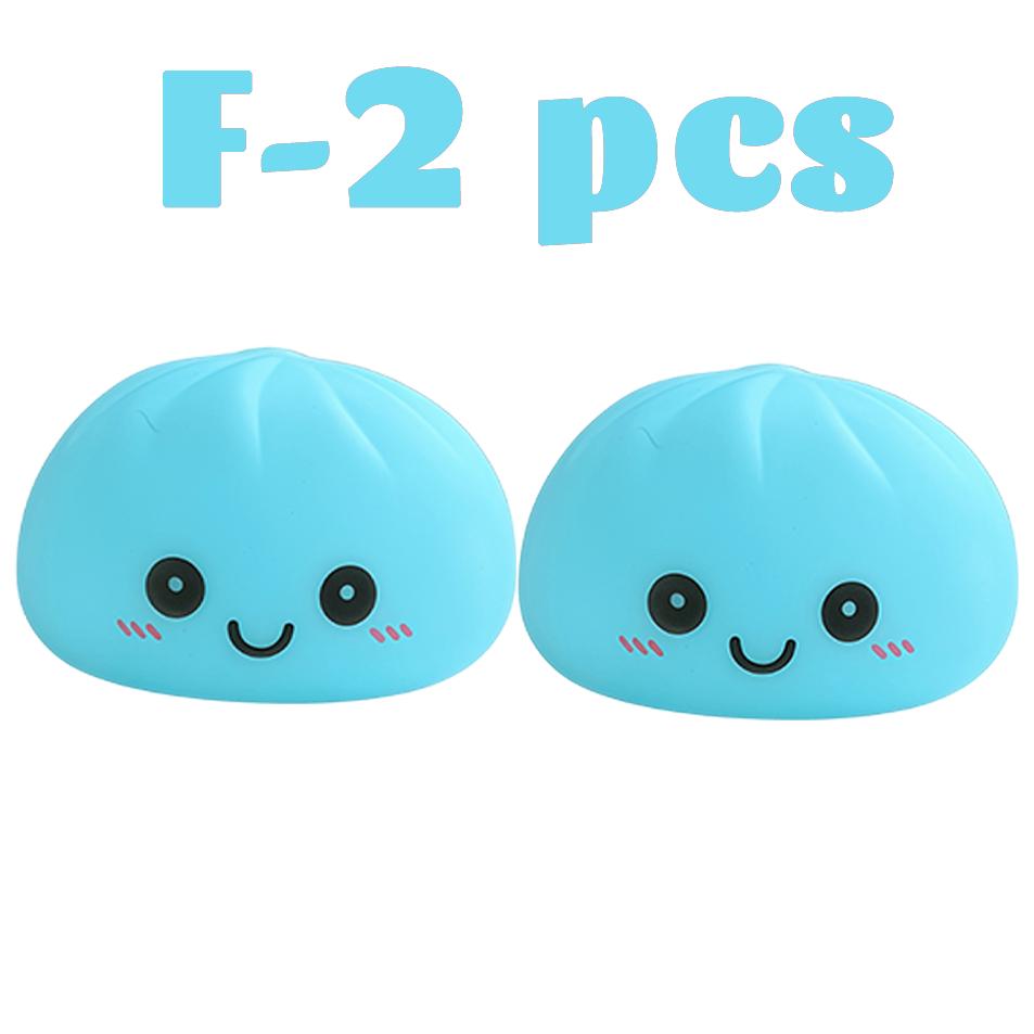 2027 Simulation Dumpling Squishy Night Light Soft Lightup Bubble Spitting Bun Birthday Gift Colorful Dumping Toy Squishy Gifts