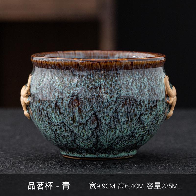 Jian Relief Gold Bull Zhan Ceramic Change Master Jun Kiln Large Kung Fu Personal Tasting Tenmoku Glaze Tea Cup