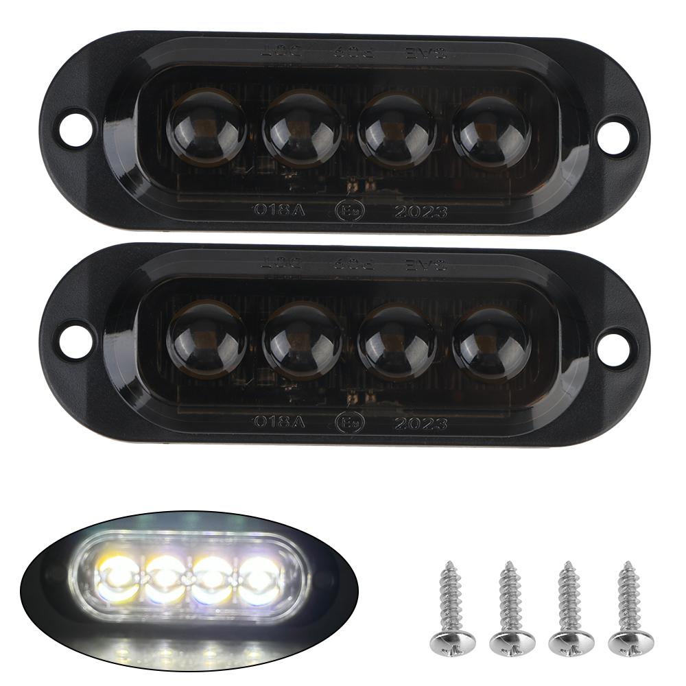 Universal DC 12V 24V Car Truck Trailer Beacon Lamp LED Side Light 4LED Waterproof Warning Light Marker Light