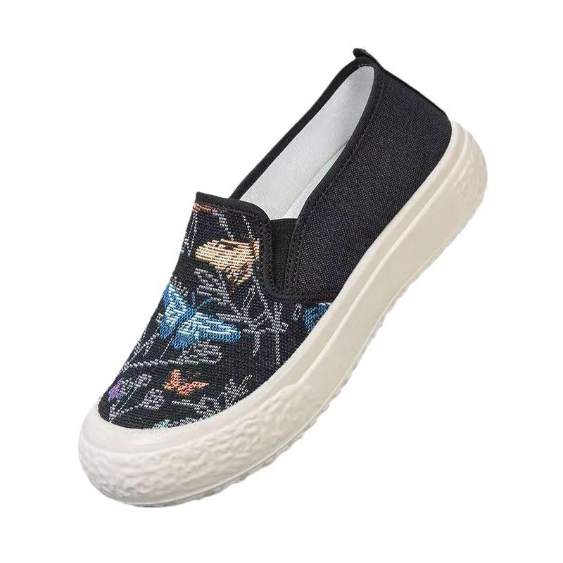 Spring and summer fisherman shoes soft sole non-slip lazy shoes pedal students breathable comfortable casual versatile canvas shoes