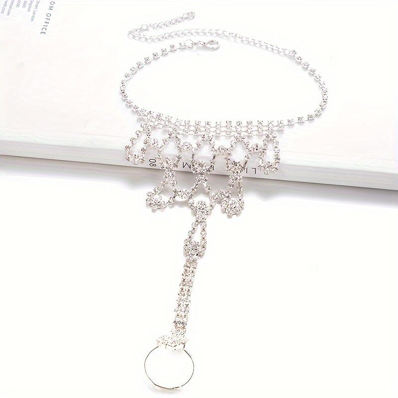 Rhinestone Beach Bridal Barefoot Anklet Jewelry - European & American Style