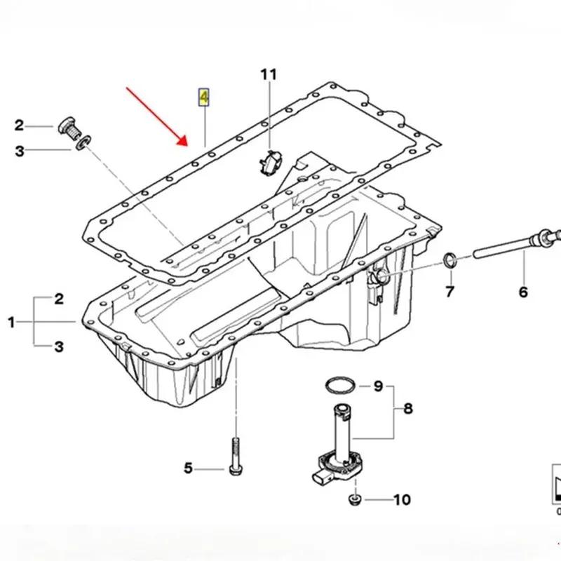 Těsnění olejové vany Sump Pro BMW 3,5,Z4,1,X3,X5,6,7,X1,X6,E90,E92,E60 520i 523i 525i 528i 530i 535i N52 N54 N52N N55 M54 04-11
