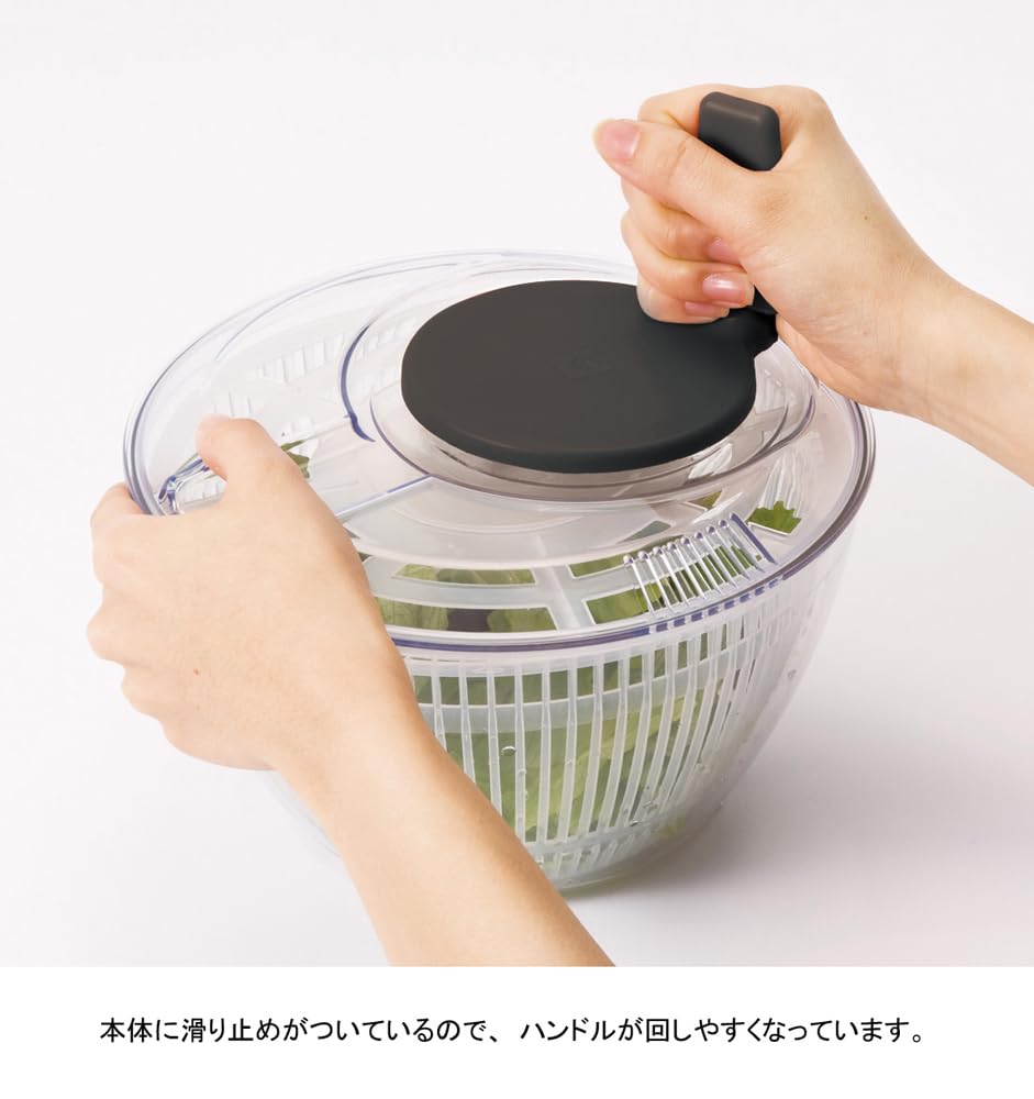 World Create Salad Easy to Vegetable Made in Diameter 21 x S for Noodles and Salads Spinner, Small, Clean, Drainer, Mini, Japan, Black, ViV, H14cm,