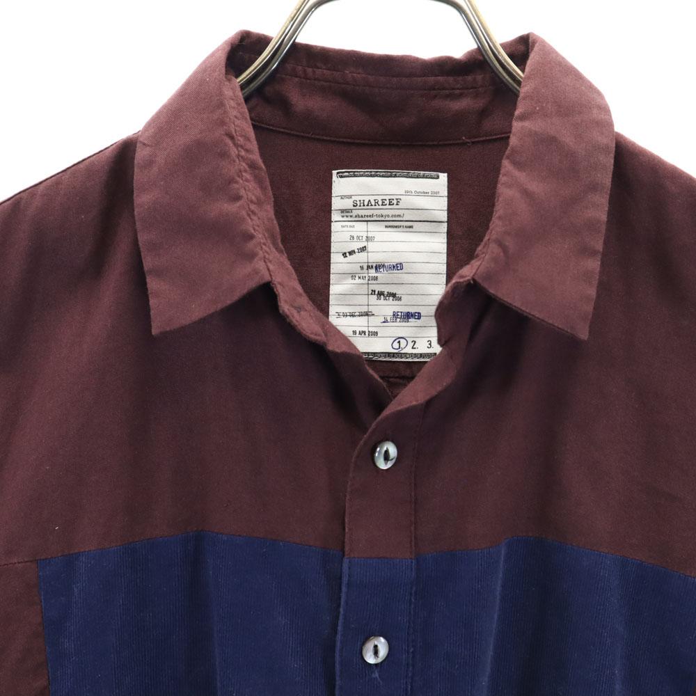SHAREEF fabricat în Japonia Cămașă cu mânecă lungă seria 1 Bordeaux Bărbați Folosit